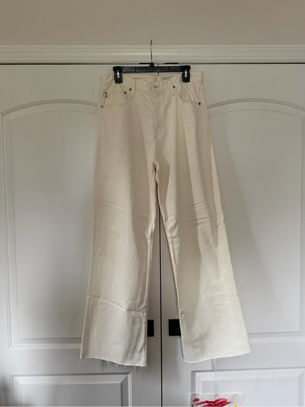 AG Denim White Jeans High Rise Wide Leg Size 31 brand new